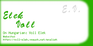 elek voll business card